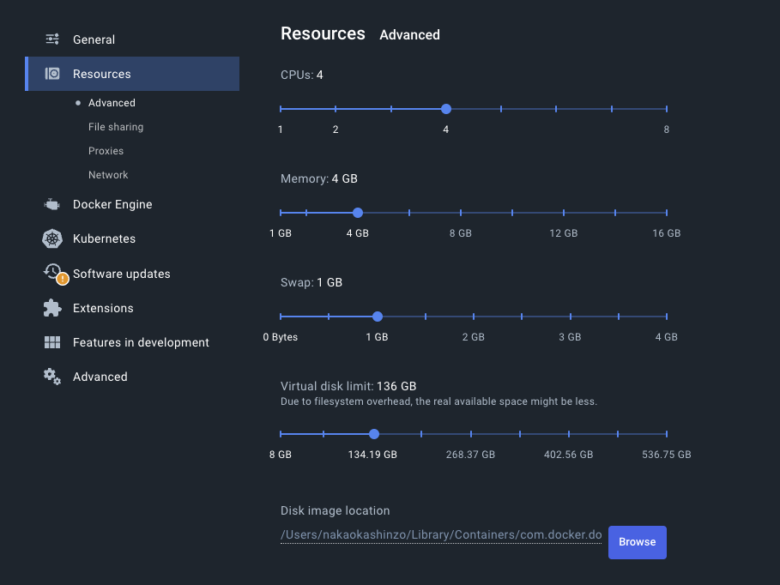 docker-setting